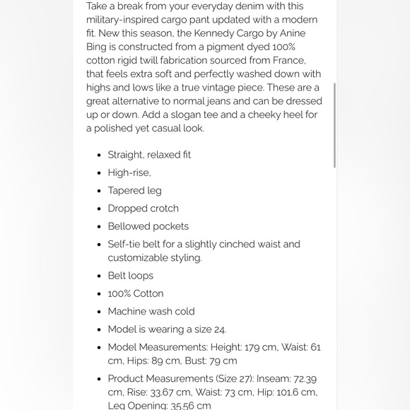 Anine Bing Kennedy Cargo Pants - Picture 8 of 8